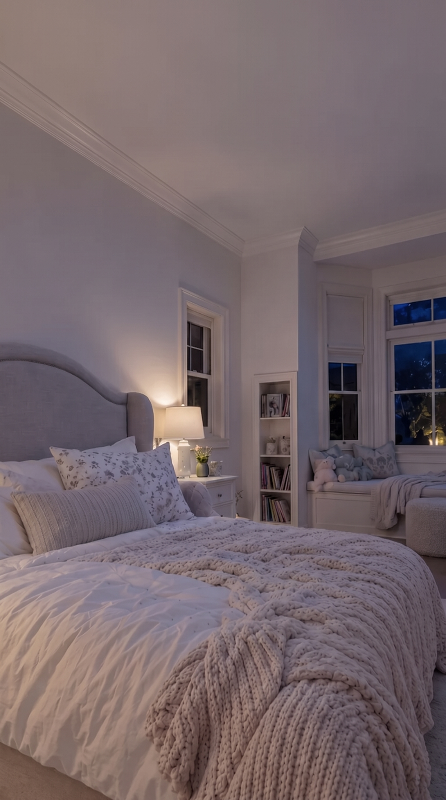 Bedroom before underwater projection